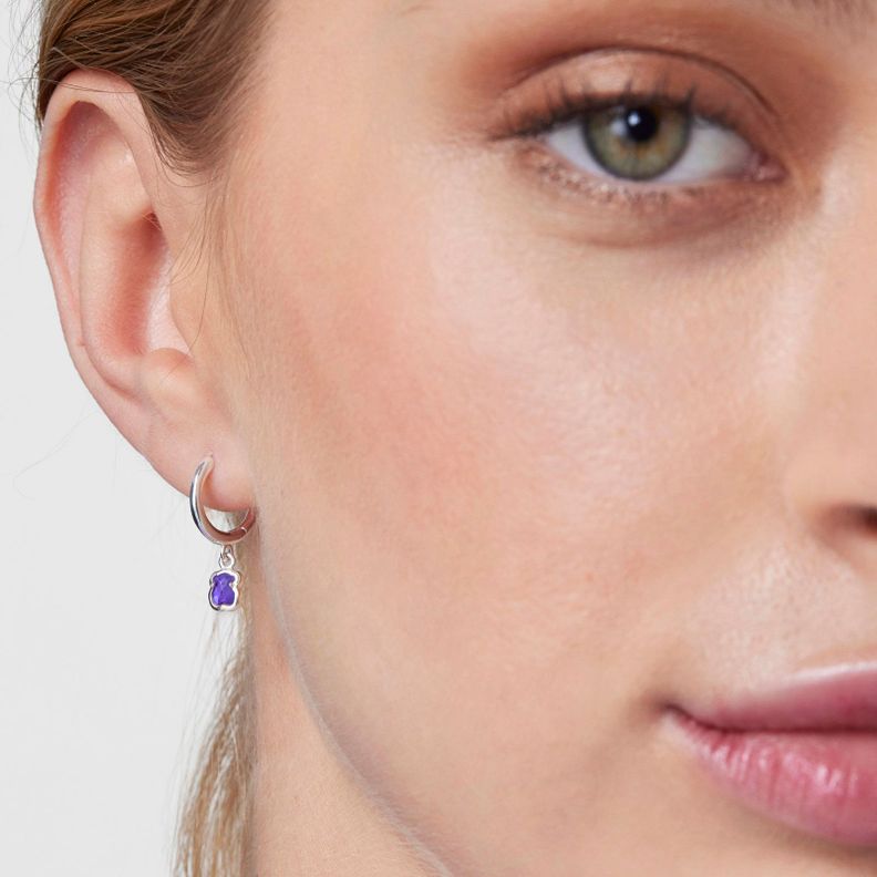 Aros Cool Color de plata y amatista Tous-7