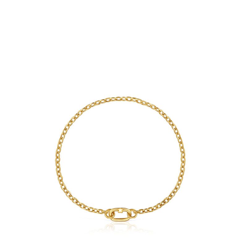 Pulsera cadena gruesa de oro Hold Oval-1