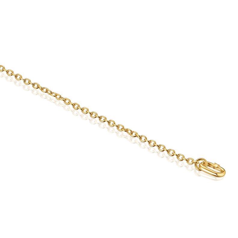 Pulsera cadena gruesa de oro Hold Oval-2