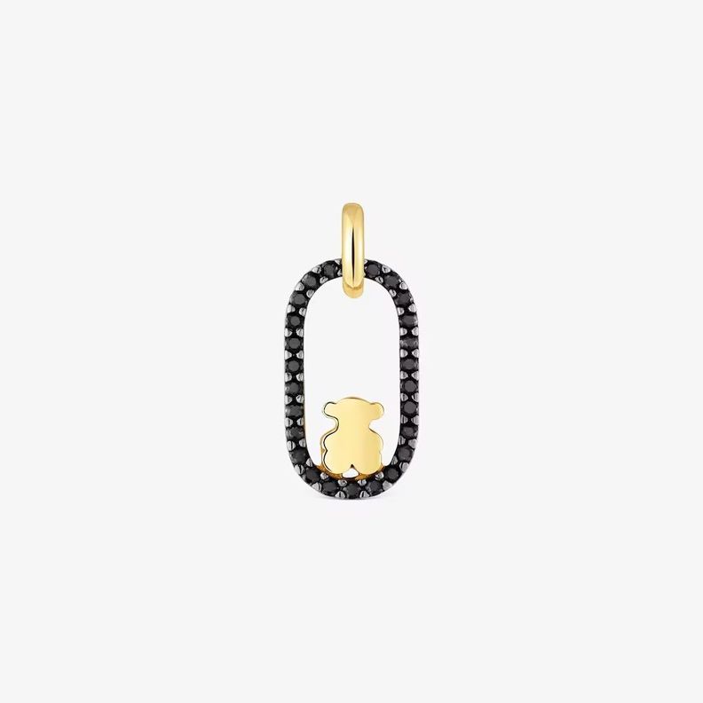Colgante con bano de oro 18 kt y espinelas Camille Dorado