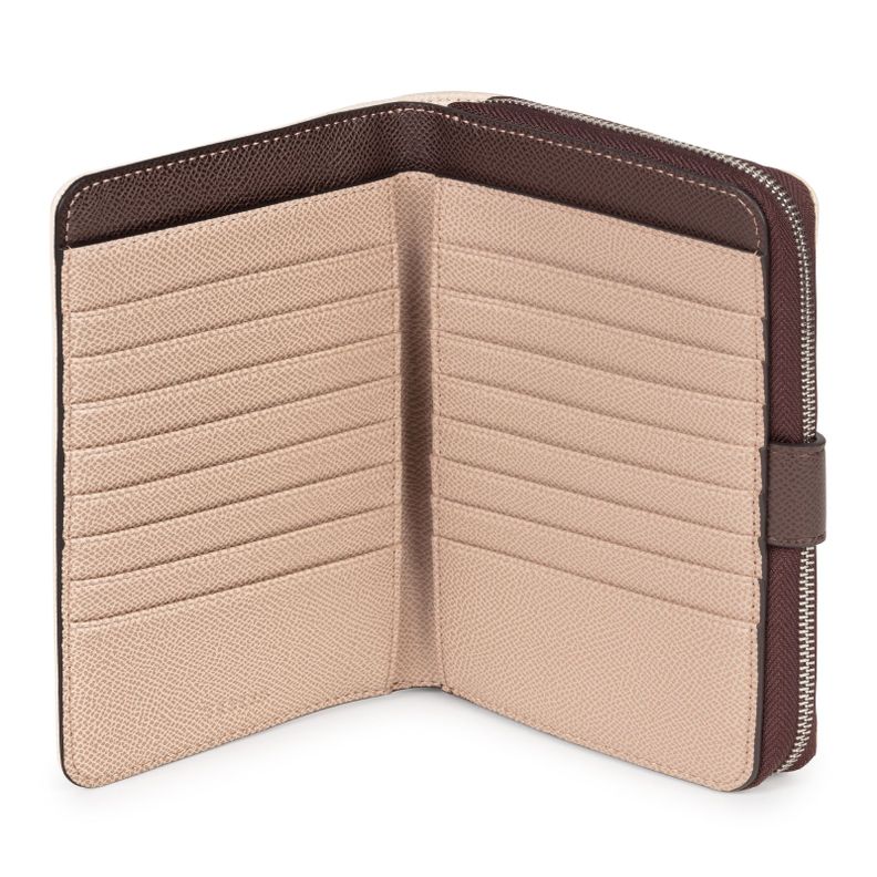 Billetera mediana New Dubai marrón y beige Tous-2