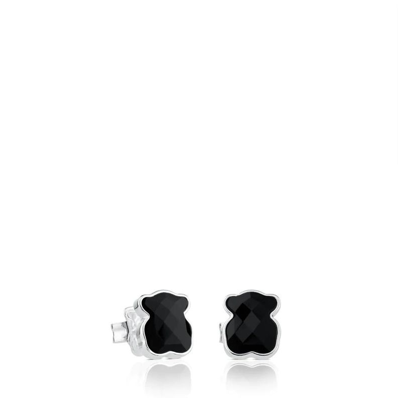 Aros Color De Plata y Onix Tous-0