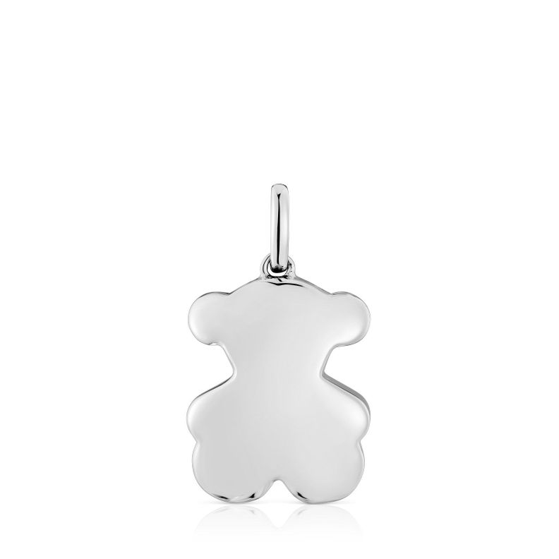 Colgante mediano de plata oso Bold Motif-0