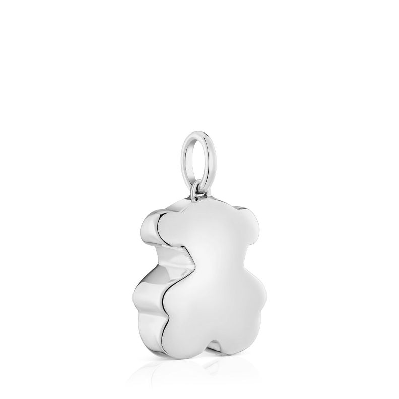 Colgante mediano de plata oso Bold Motif-1