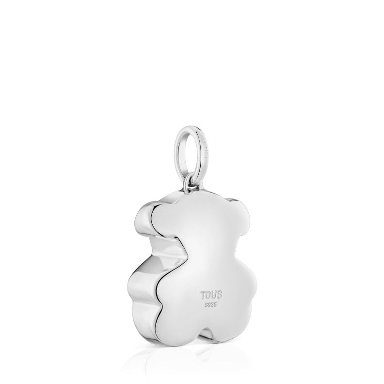 Colgante mediano de plata oso Bold Motif-2