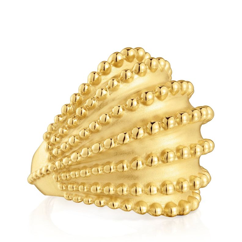 Anillo grande con baño de oro de 18 kt sobre plata-2