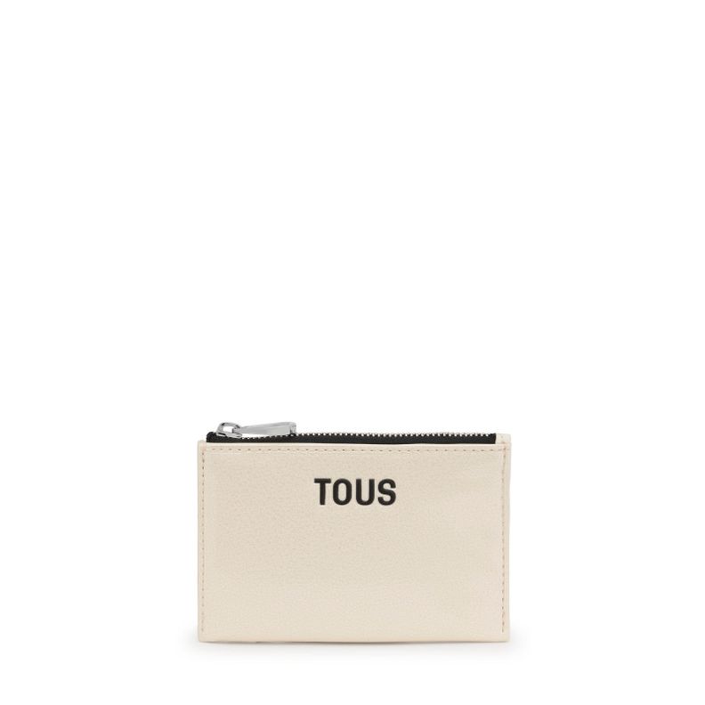 Monedero tarjetero beige New Dorp-0