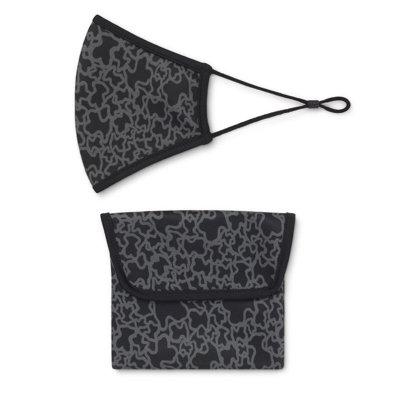 Mascarilla Kaos Mini reutilizable en color negro Tous-1