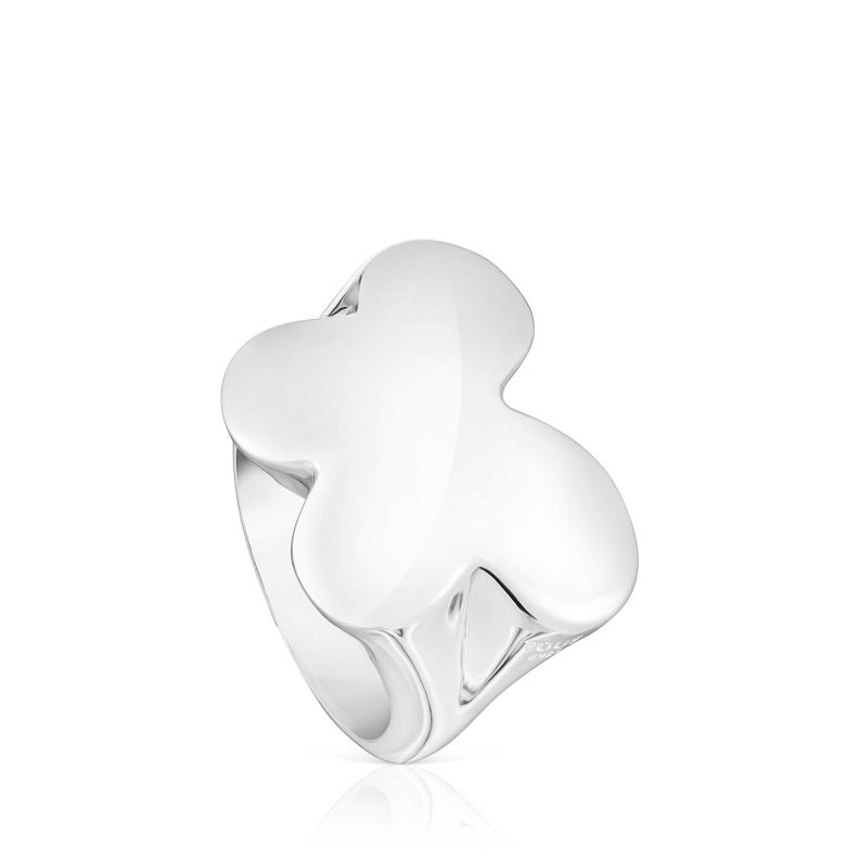 Anillo sello de plata mariposa Bold Motif Tous-0