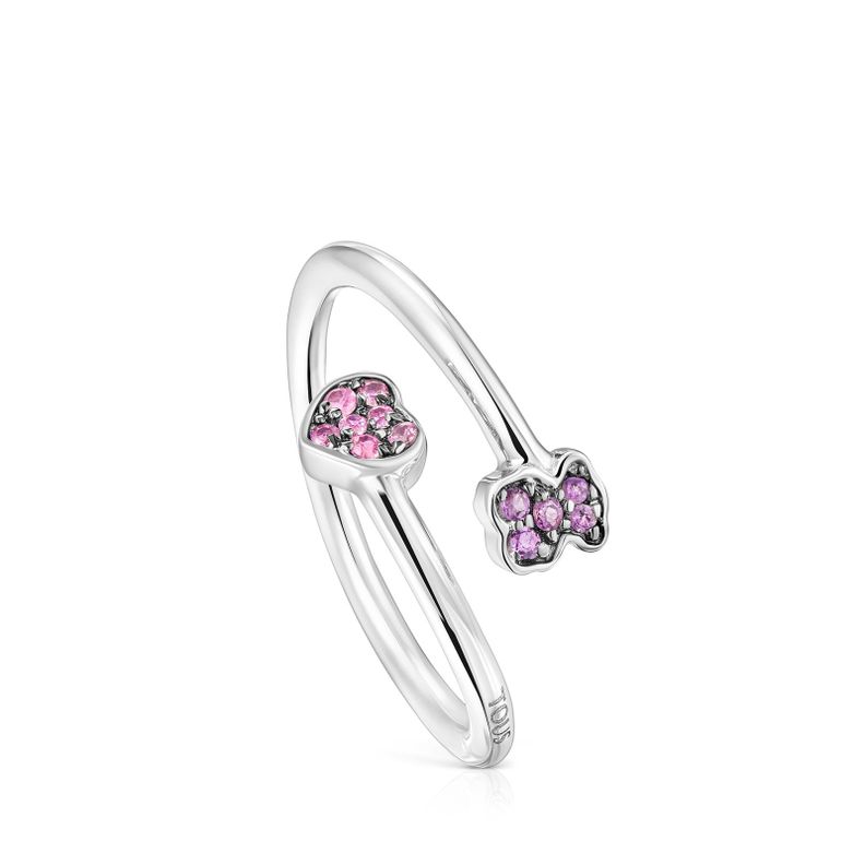 Anillo plata con motivos zafiros y amatistas New Motif Tous-0