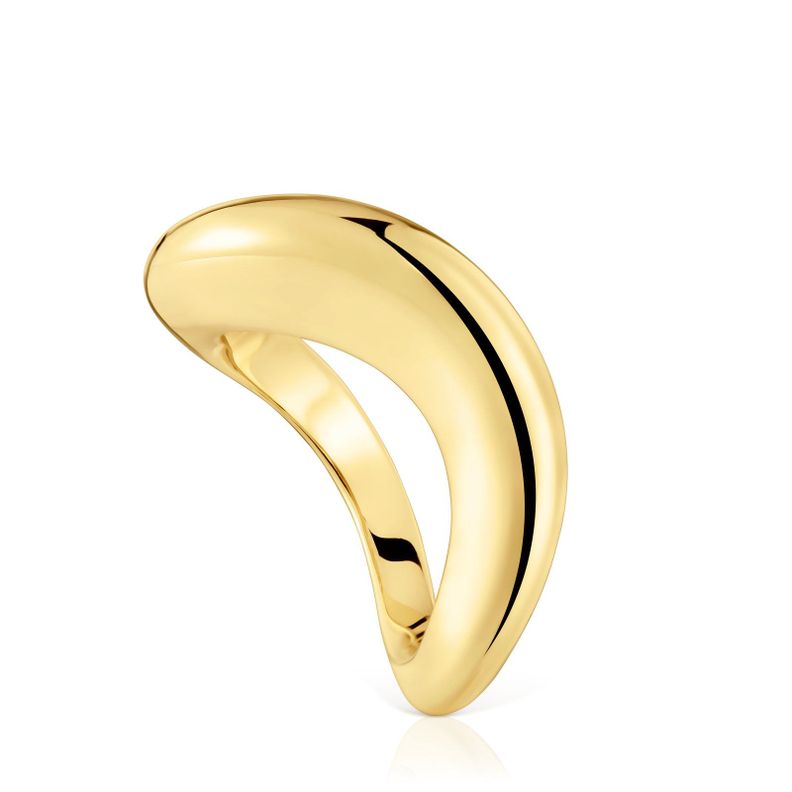 Anillo pequeño con baño de oro de 18 kt sobre plata-2