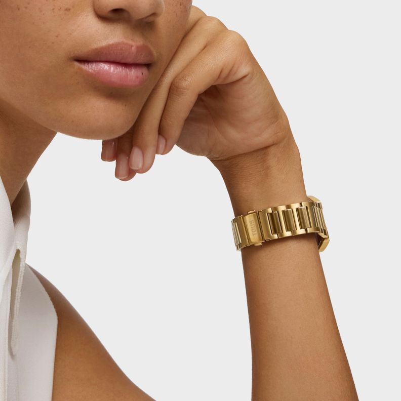 Reloj analógico con brazalete acero IPG dorado Lit-5