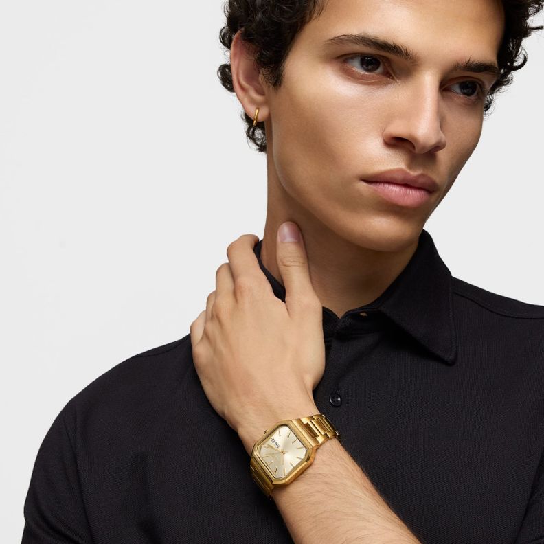 Reloj analógico con brazalete acero IPG dorado Lit-6