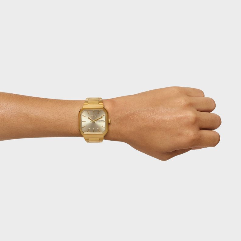 Reloj analógico con brazalete acero IPG dorado Lit-7