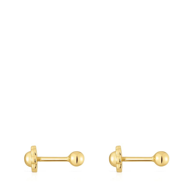 Pendientes de oro 3 mm Basics-1