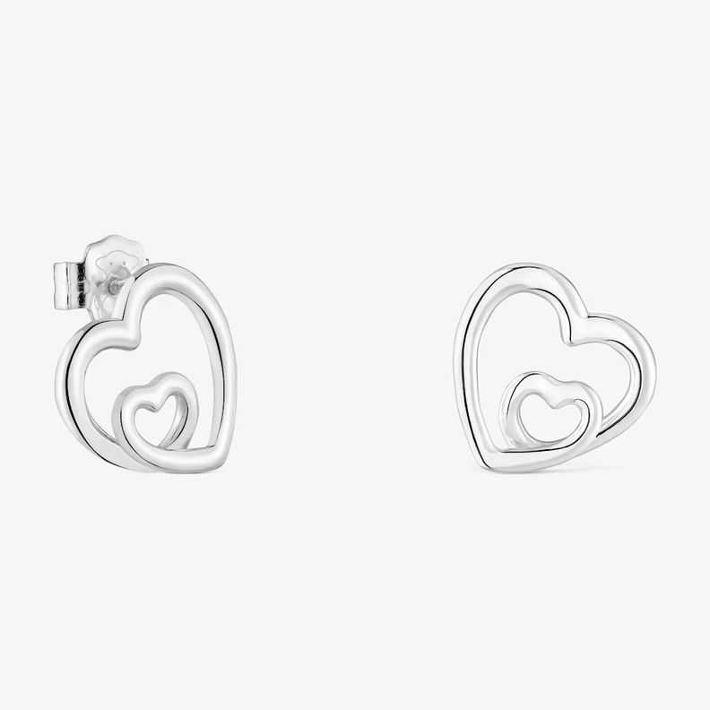 Pendientes silueta de plata TOUS Flechazo