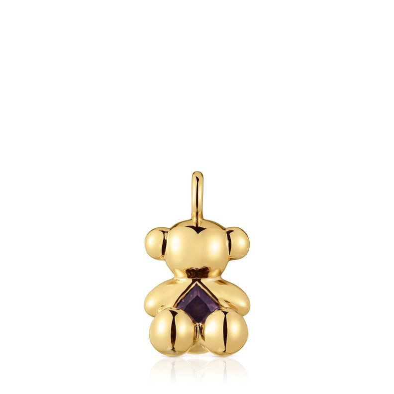 Colgante oso con baño de oro 18 kt sobre plata Bold Bear-0
