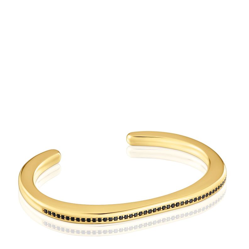 Pulsera esclava oro 18 kt sobre plata con espinelas Line Dorado