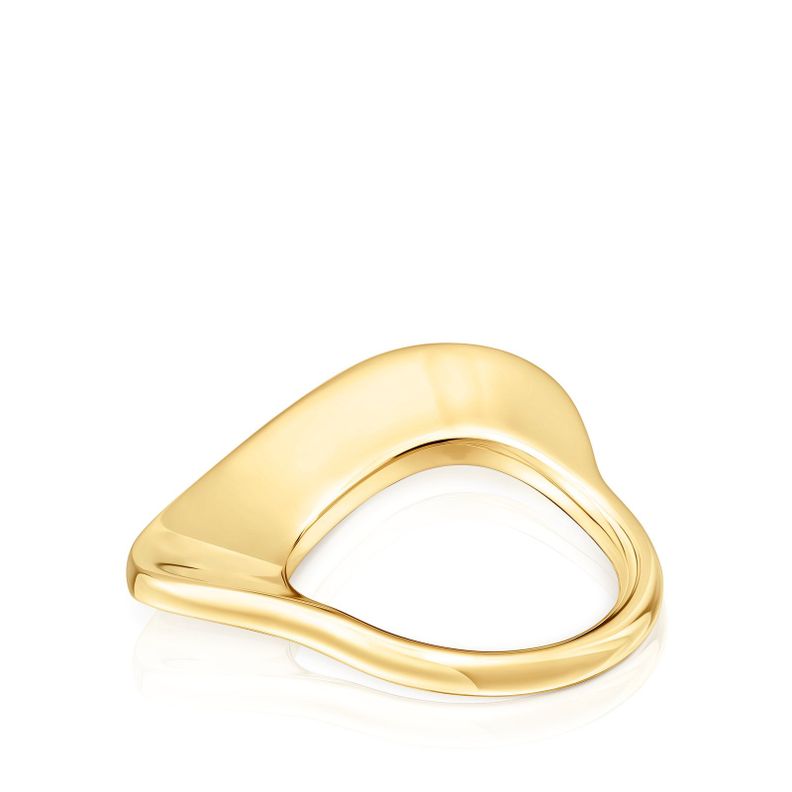 Anillo grande de plata vermeil Gregal Tous-2