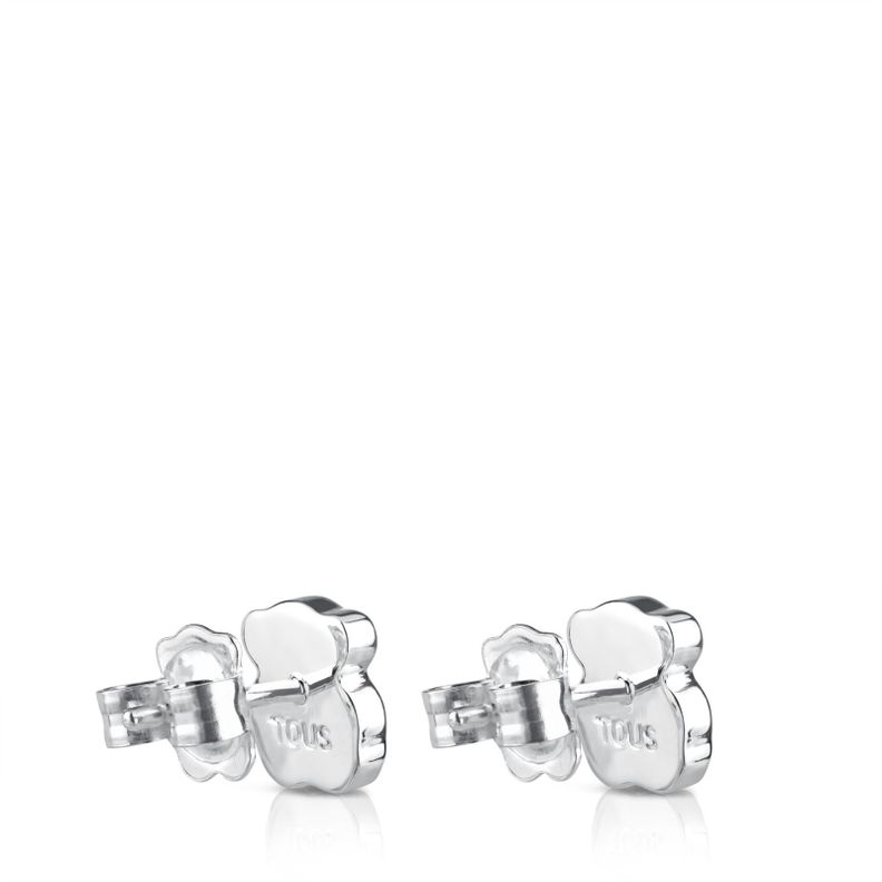 Aros Color de Plata y Nácar Tous-1