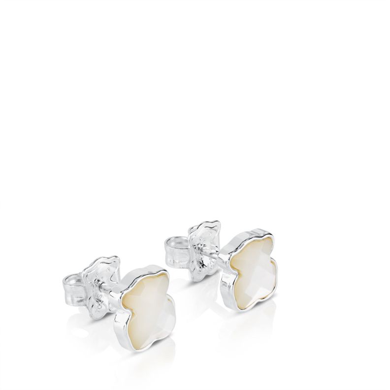 Aros Color de Plata y Nácar Tous-2