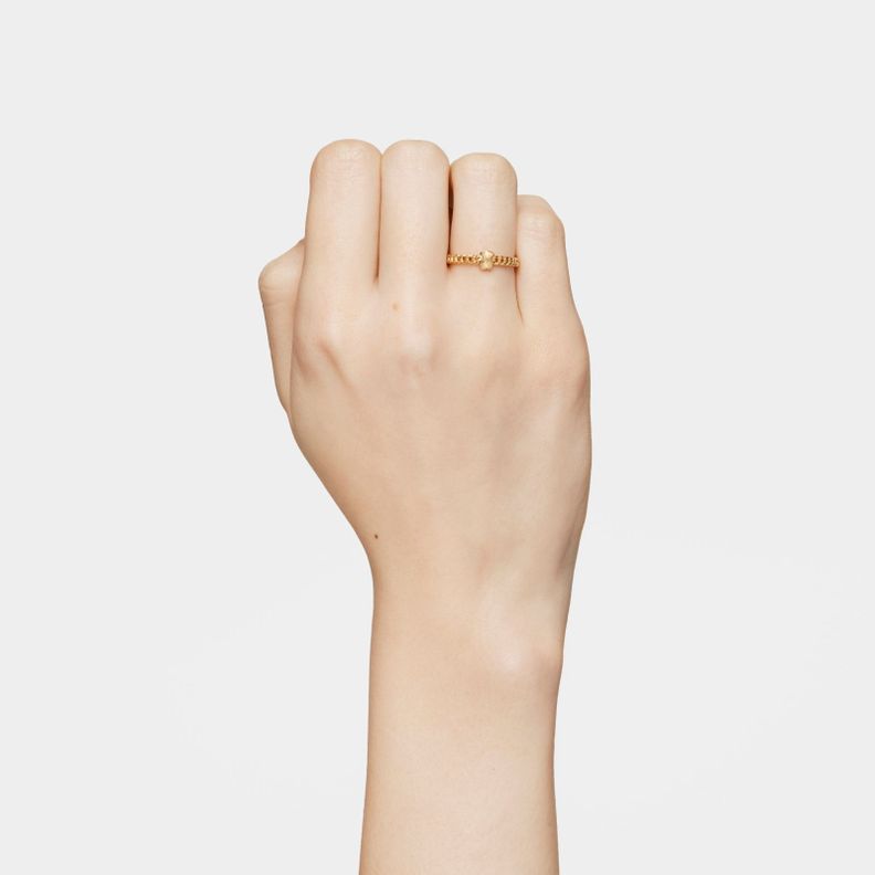 Anillo oso con baño de oro 18 kt sobre plata Bold Motif-3