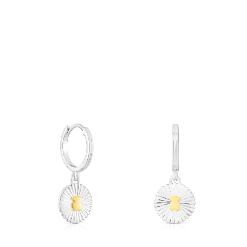 Aros aro de plata y plata vermeil oso Iris Motif Tous-0