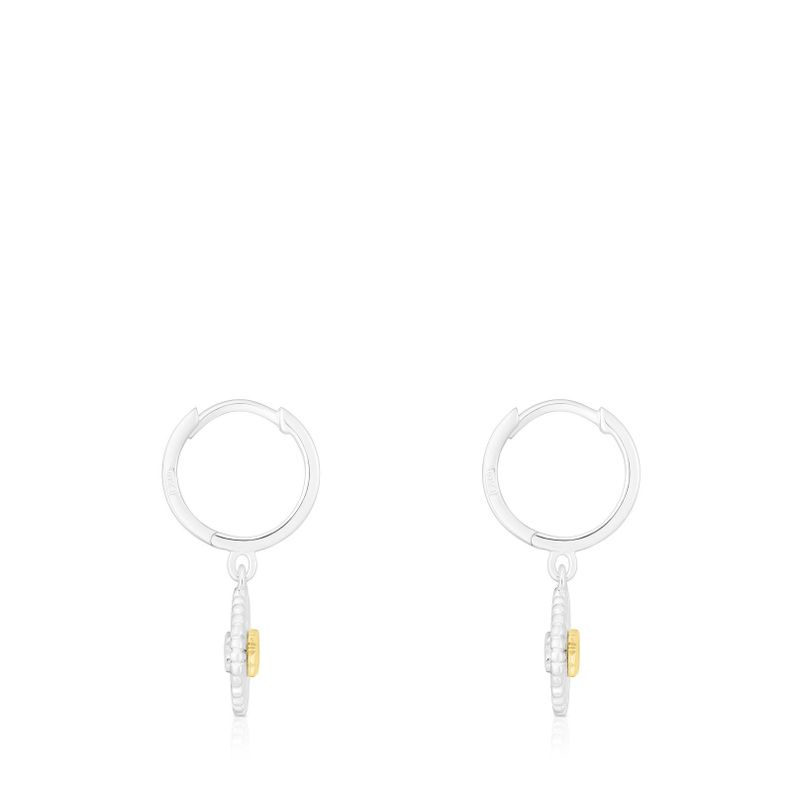 Aros aro de plata y plata vermeil oso Iris Motif Tous-1