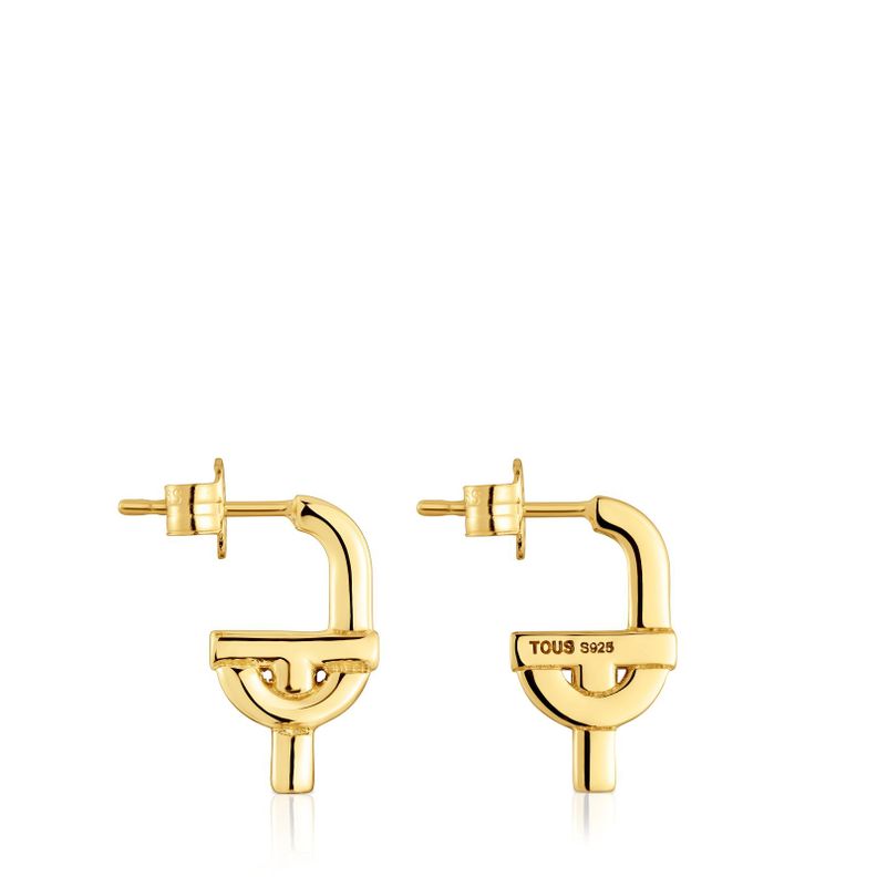 Pendientes con baño de oro 18 kt sobre plata TOUS MANIFESTO-1