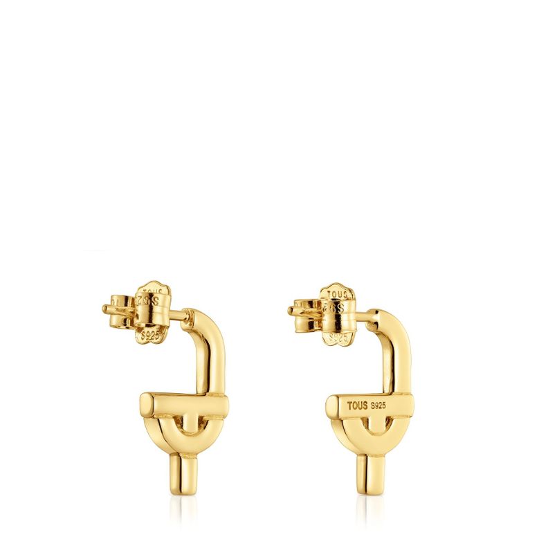 Pendientes con baño de oro 18 kt sobre plata TOUS MANIFESTO-2