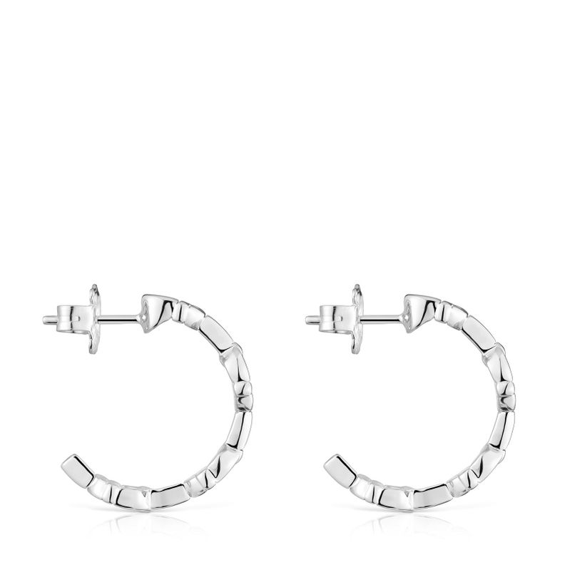 Pendientes de aro logo de plata 17,4 mm TOUS MANIFESTO-1