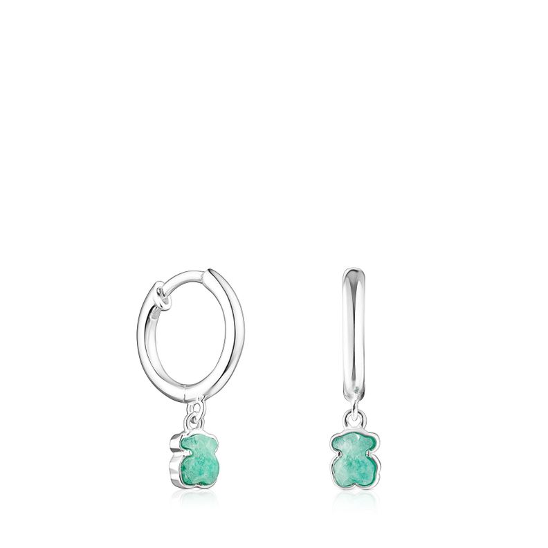 Aros Cool Color de plata y amazonita Tous-0
