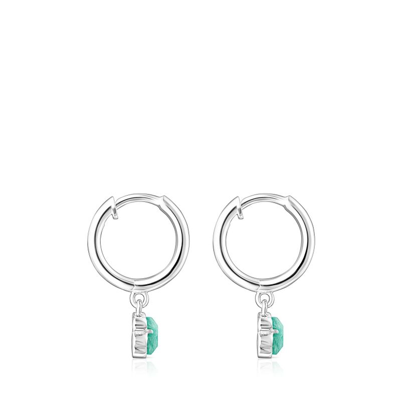 Aros Cool Color de plata y amazonita Tous-1