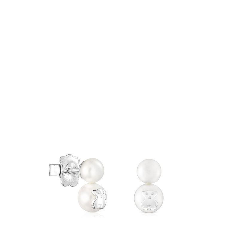 Aros Icon Pearl de plata y perla Tous-0