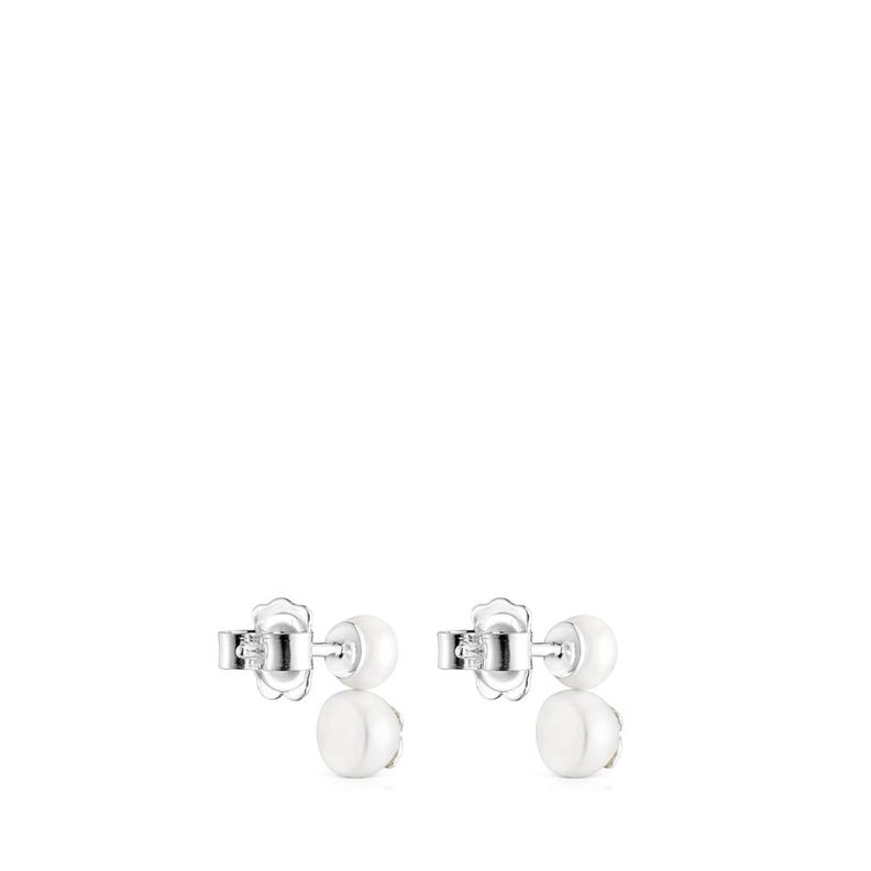 Aros Icon Pearl de plata y perla Tous-1