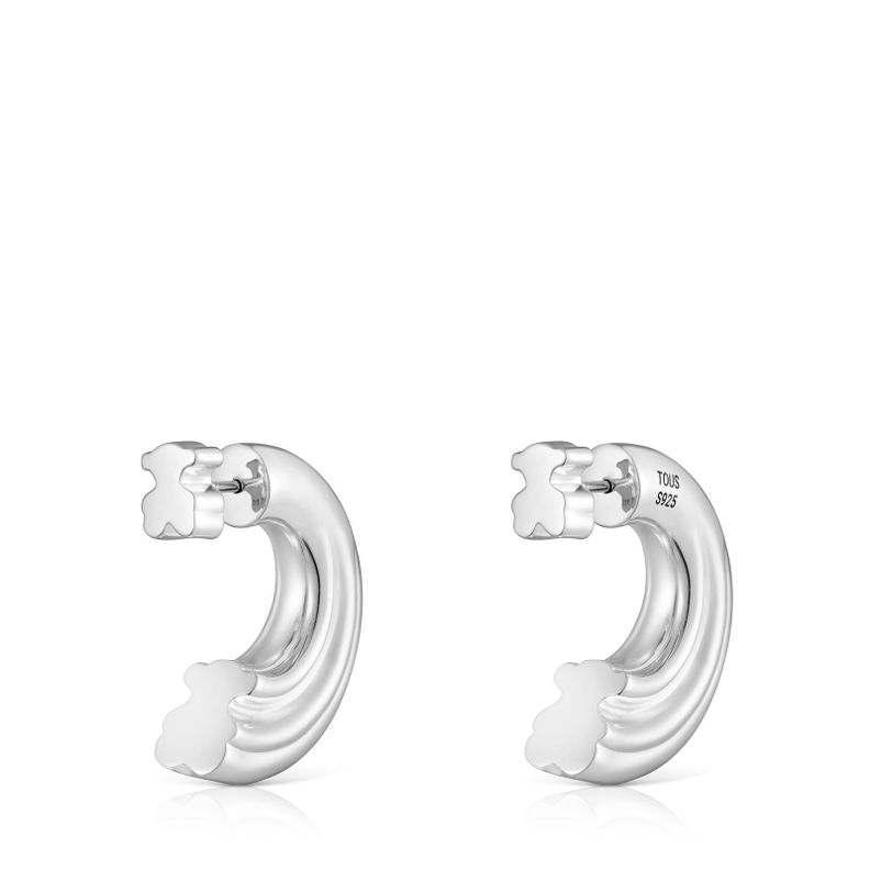 Pendientes de aro de plata y motivo oso TOUS 1950-2