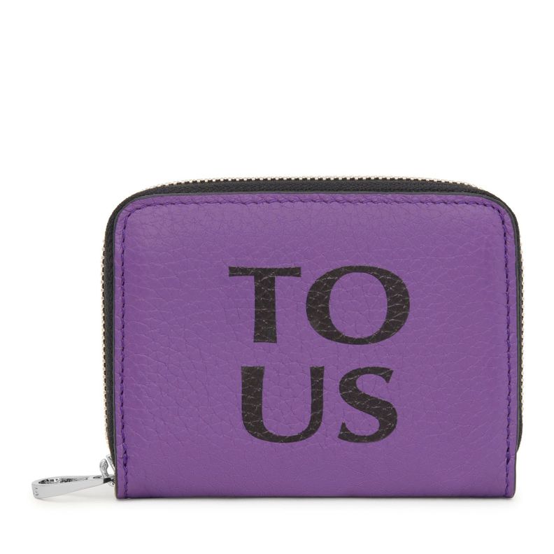 Monedero de piel lila Balloon TOUS-0