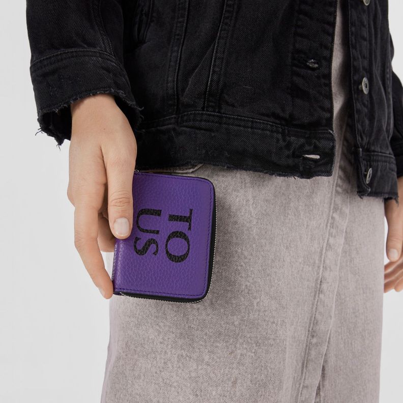 Monedero de piel lila Balloon TOUS-5