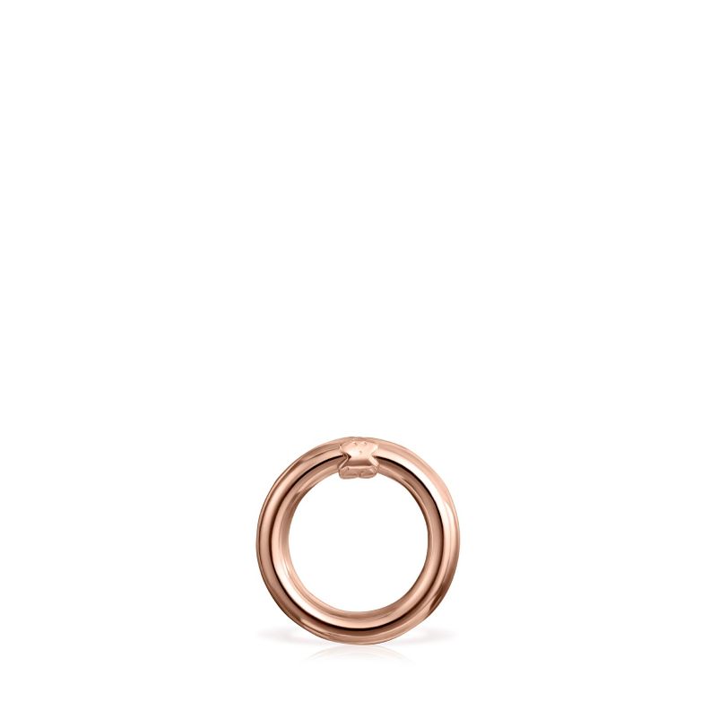 Anilla  pequeña Hold de Plata Vermeil rosa Tous-0