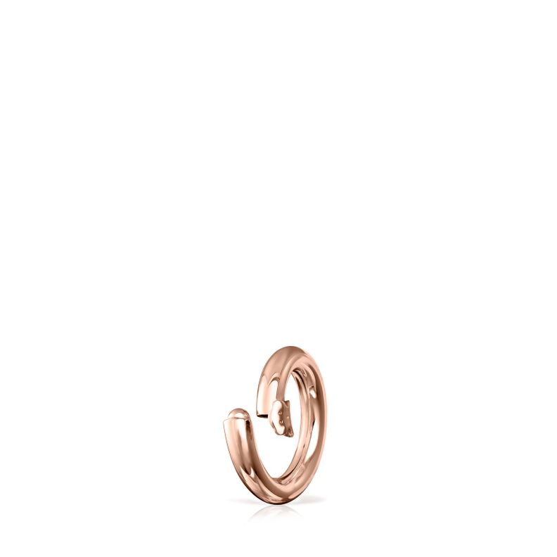 Anilla  pequeña Hold de Plata Vermeil rosa Tous-1