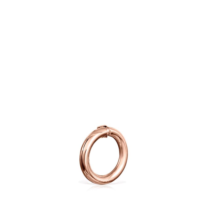 Anilla  pequeña Hold de Plata Vermeil rosa Tous-2