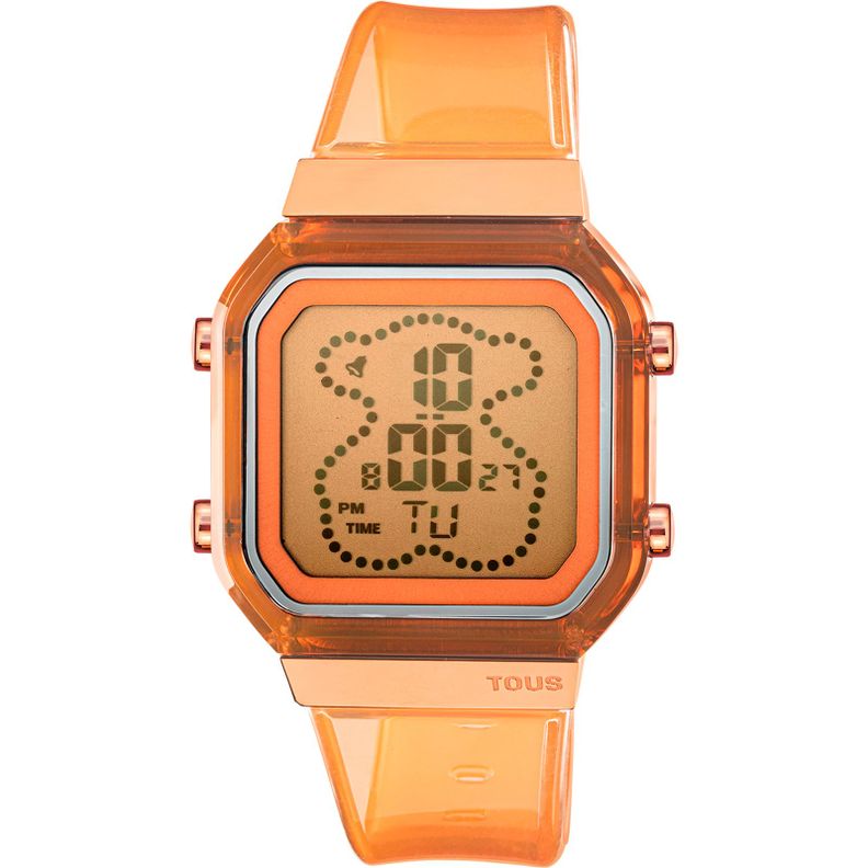 Reloj digital de policarbonato color salmón D-BEAR Fresh-0