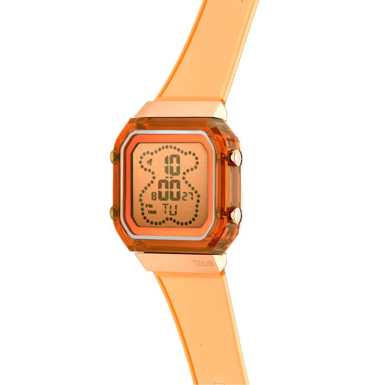 Reloj digital de policarbonato color salmón D-BEAR Fresh-1
