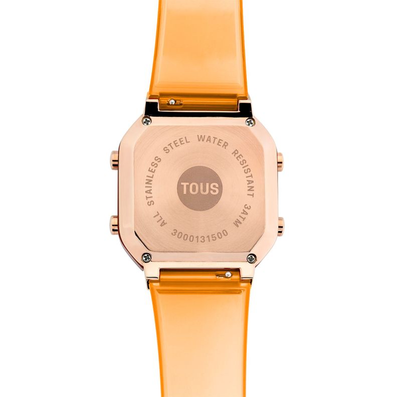 Reloj digital de policarbonato color salmón D-BEAR Fresh-2