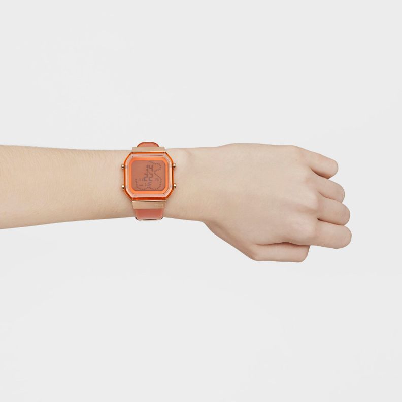 Reloj digital de policarbonato color salmón D-BEAR Fresh-6