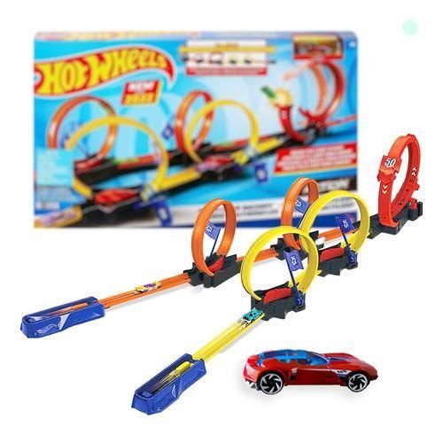 Pista Hot Wheels Multi Loop Stunt Tracks Incluye Auto-2
