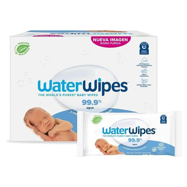 Toallitas Húmedas Waterwipes Caja De 12 Pack X 60 Unidades