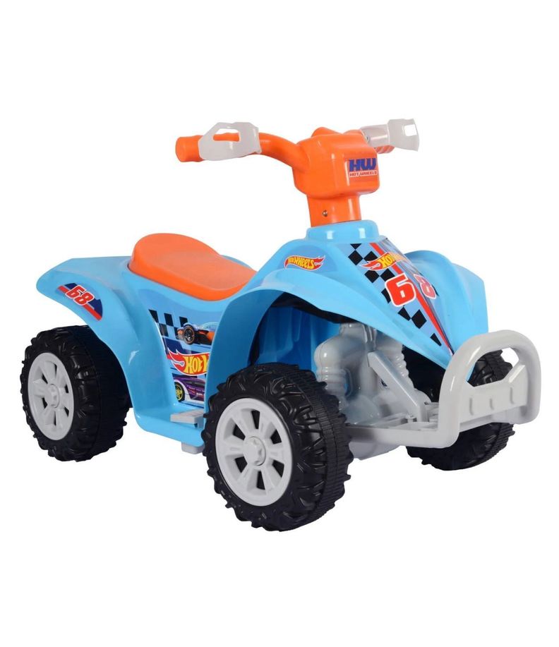 Cuatrimoto A Bater a recargable Azul Hot Wheels Ni os Celeste