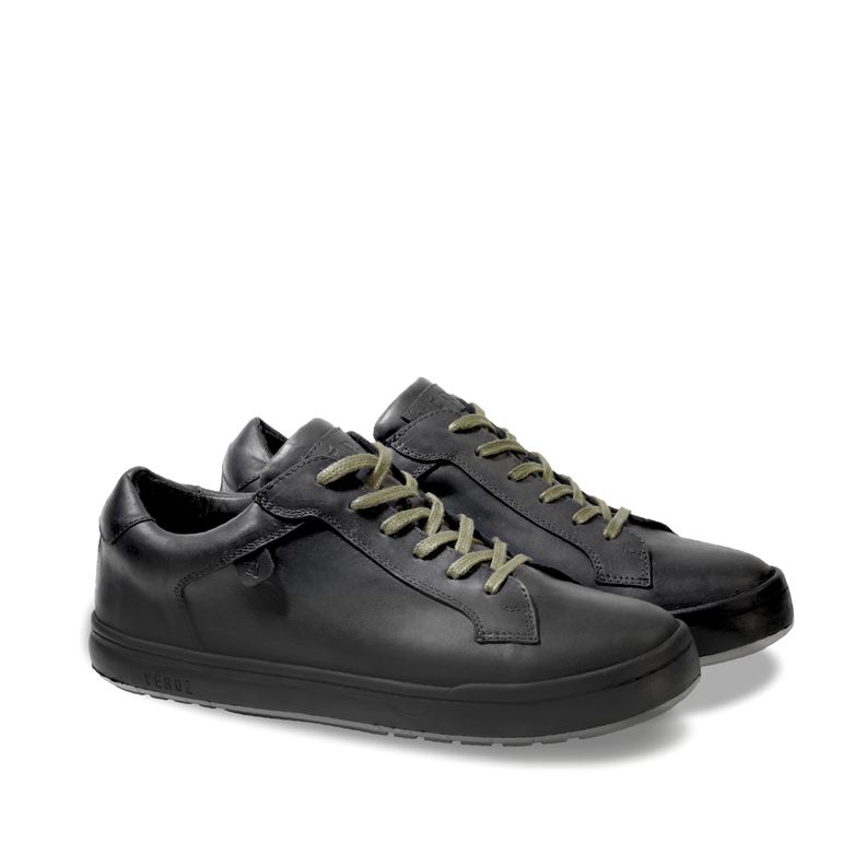 Zapatilla Cuero Hombre Vecchio - Negro/Verde-0