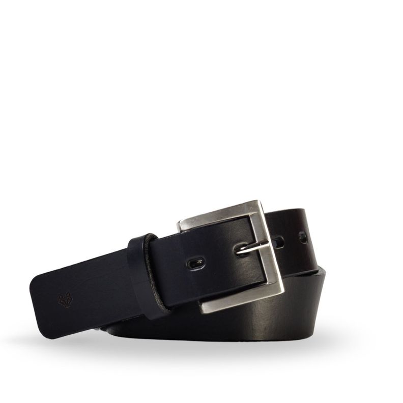 Cinturon Hombre De Cuero Liso Casual Negro Veroz